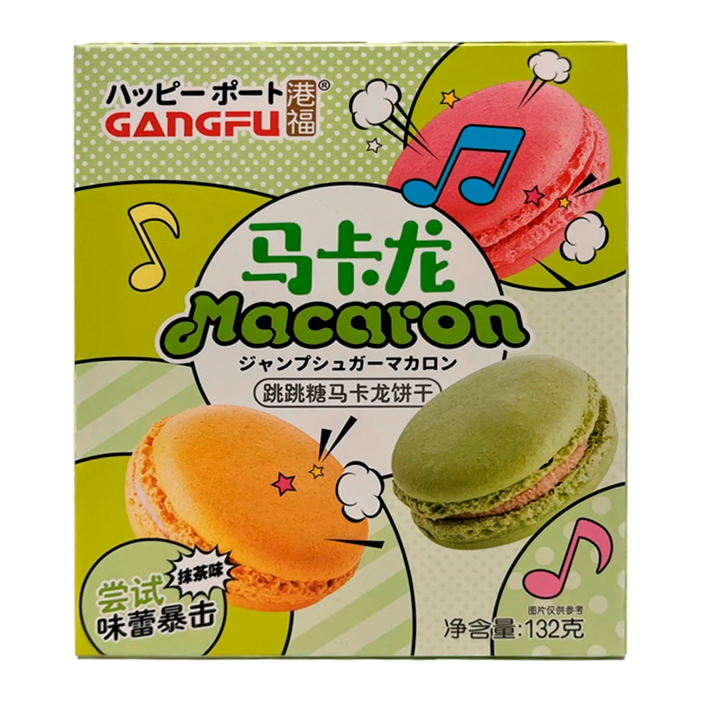 Bolacha Gangfu Macaron de Matcha Caixa 132G