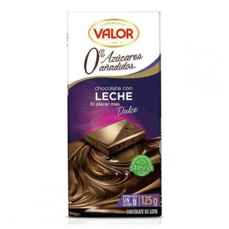 Barra Chocolate Valor Sem Açucar Ao Leite 100G
