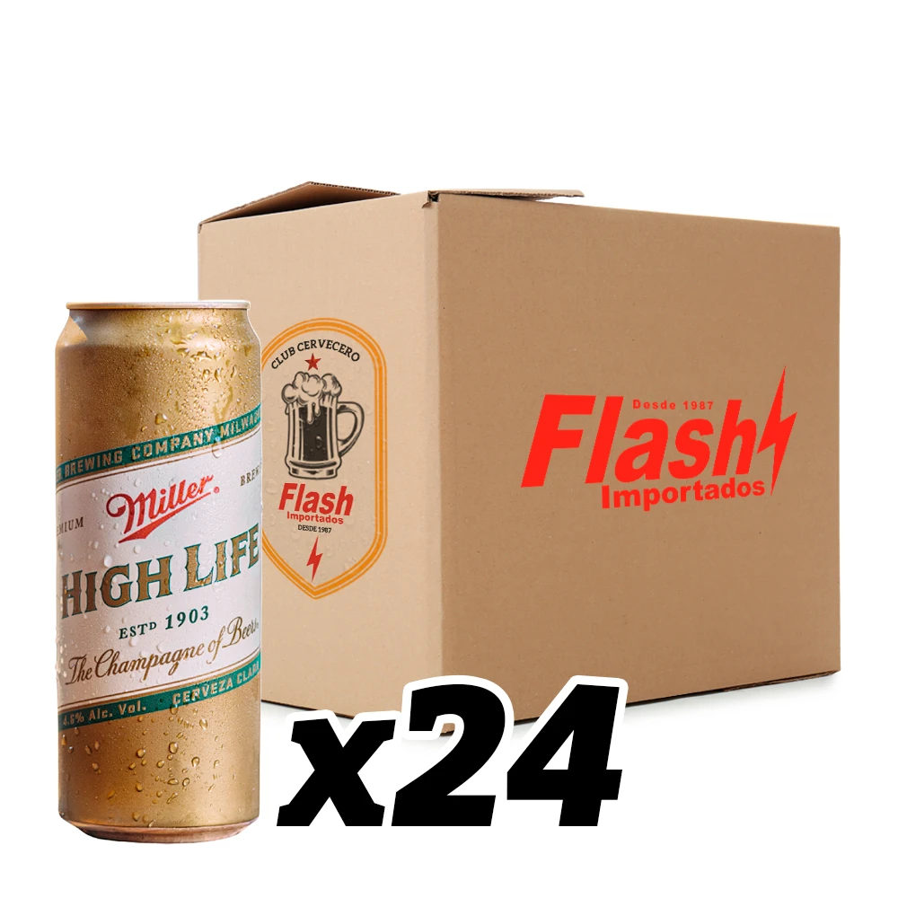 Cerveja Miller High Life Lata Caixa com 24x296ml