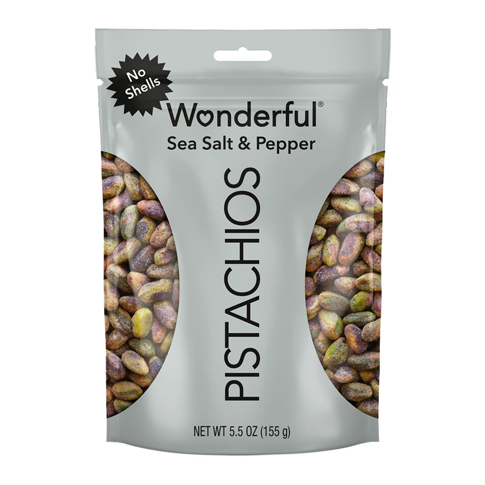 Pistache Wonderful Sem Casca Sal Marinho e Pimenta Pacote 155G