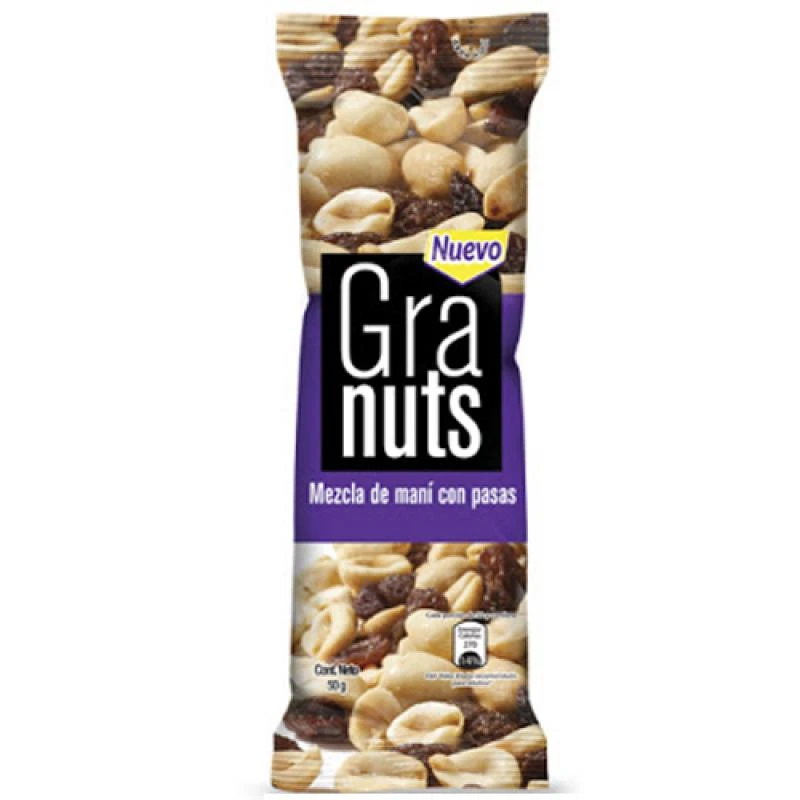 Mix Amendoim e Pasas Granuts 50G