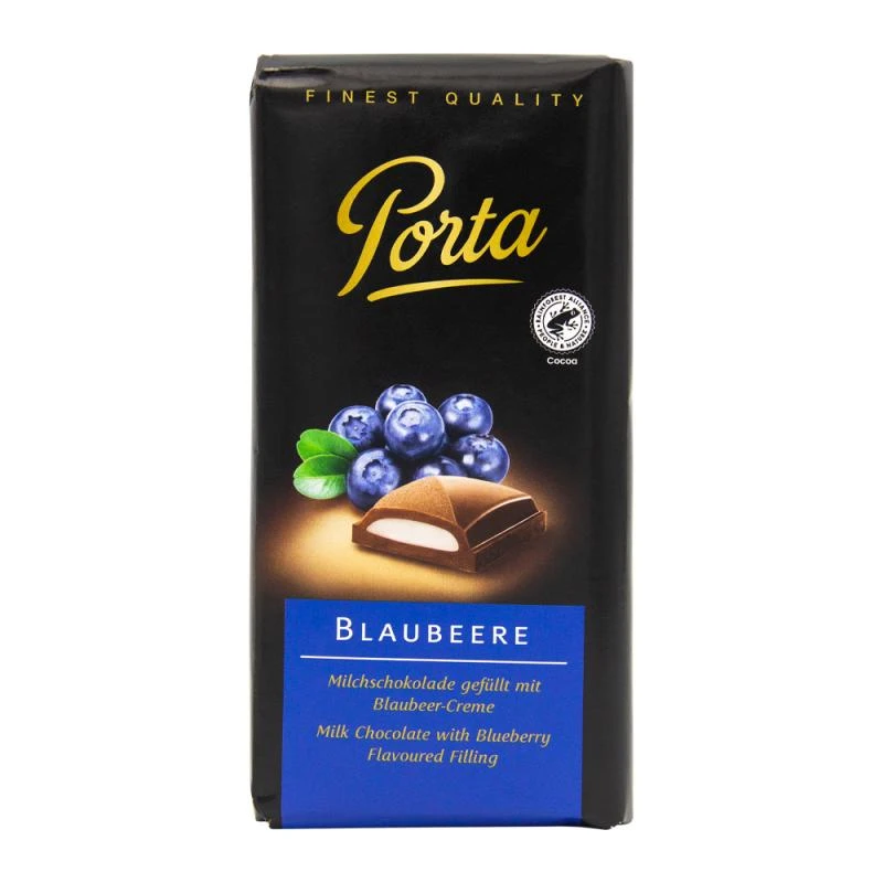 Barra de Chocolate Weinrich Porta Ao Leite Com Recheio de Mirtilo 100G