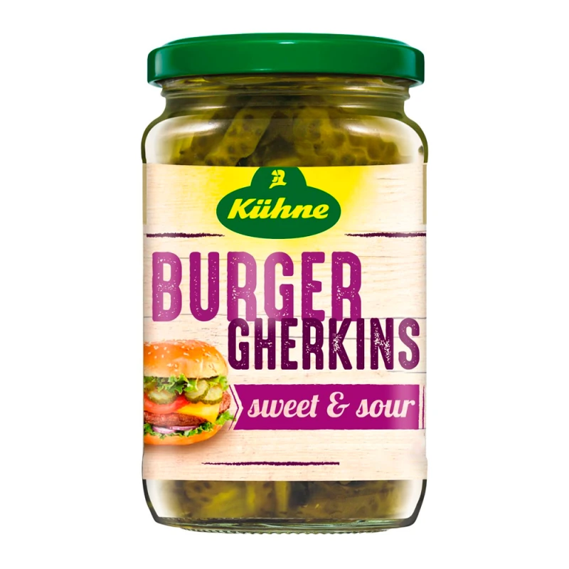 Pepino Agridoçe Para Hamburger Kuhne 330G