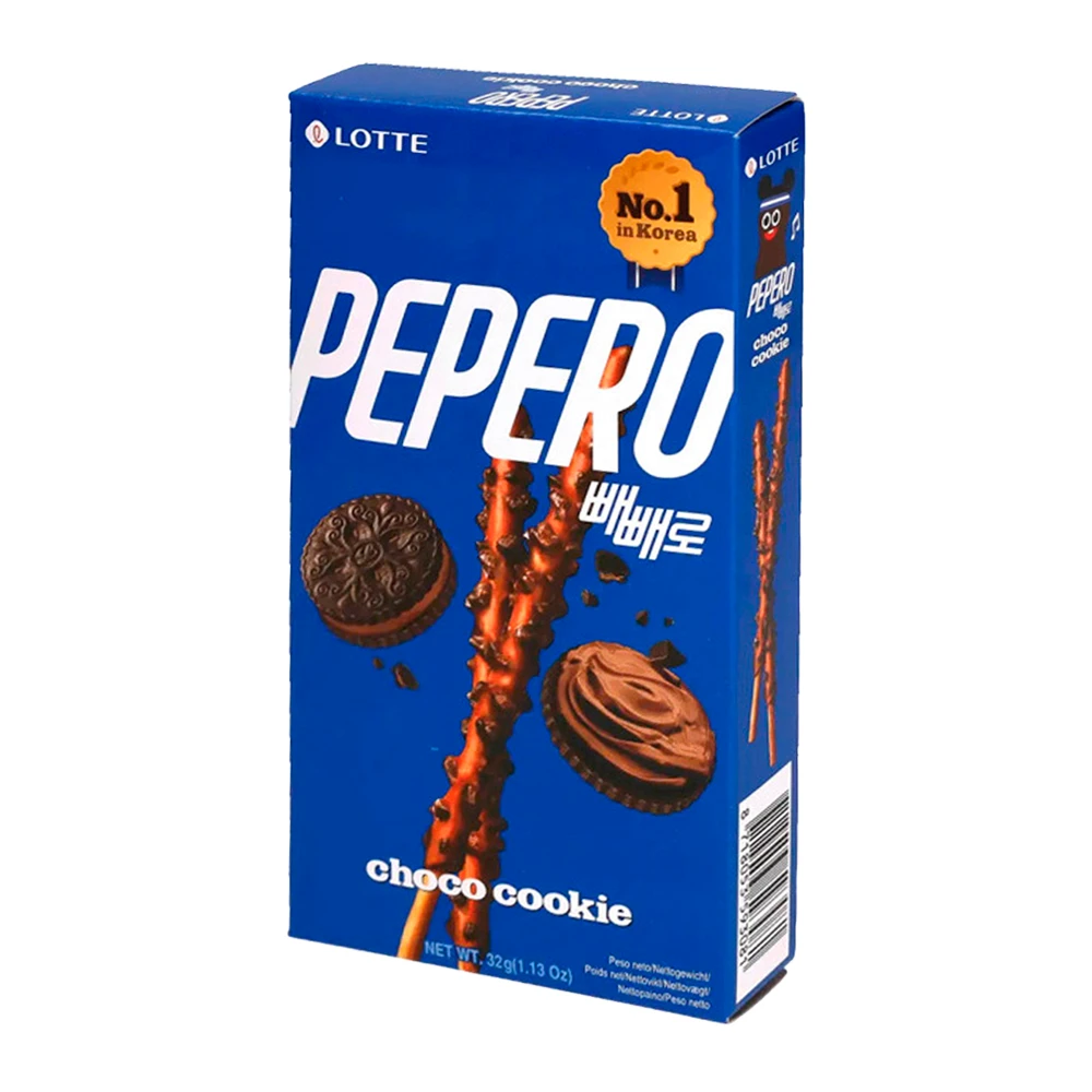 Palitinhos Lotte Pepero Chocolate e Cookies 32G