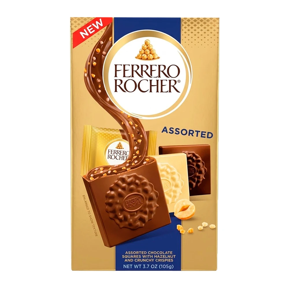 Chocolate Ferrero Rocher Squares Sortido Pacote 3.7Oz 105G