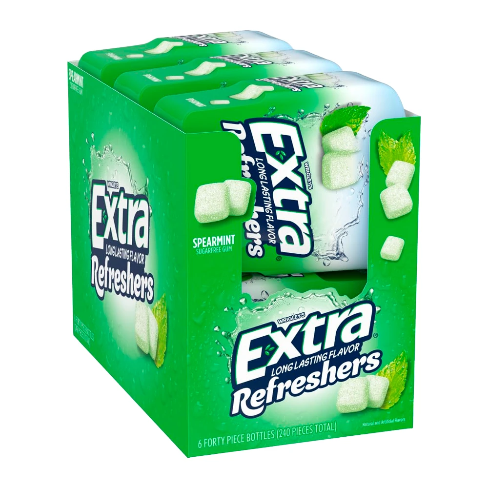 Chiclete Wrigleys Extra Refreshers Spearmint Caixa 6X40 Unidades