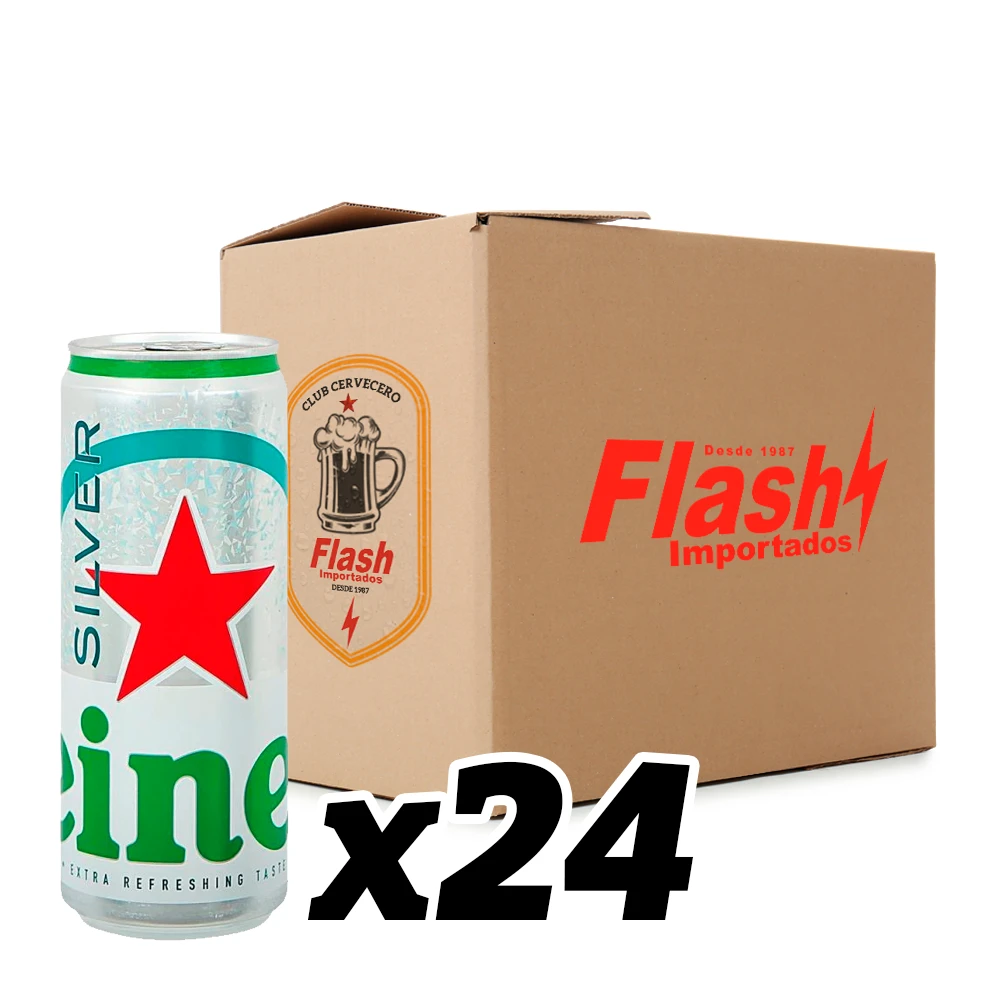 Cerveja Heineken Silver Lata Caixa com 24x269ml