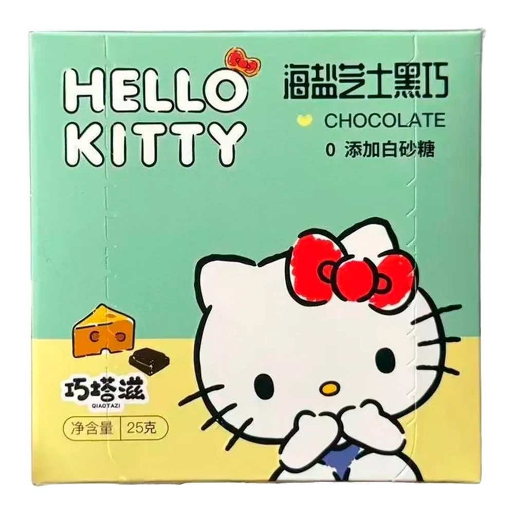 Chocolate Sanrio Hello Kitty Sem Açúcar Queijo Caixa 25G
