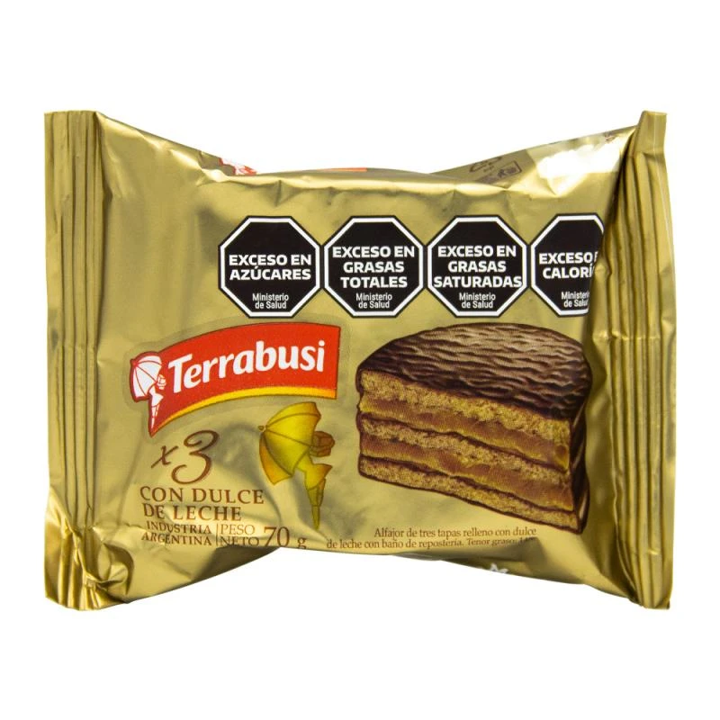 Alfajor Terrabusi Triplo Recheado Doce de Leite 70G