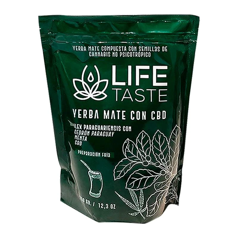 Erva Mate Life Taste Para Tereré Com Cbd (Cannabis) Cedron e Menta Pacote 350G