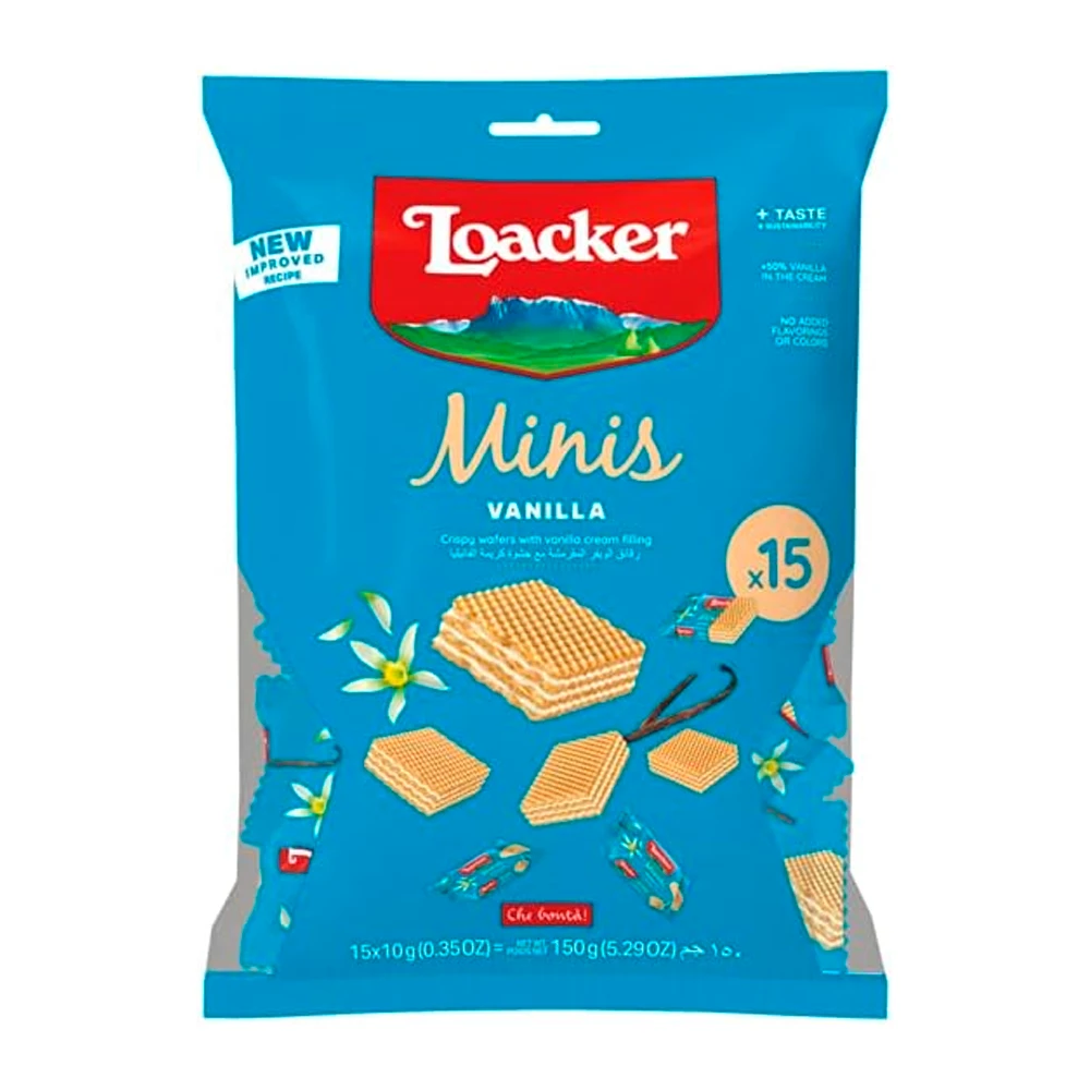 Biscoito Wafer Loacker Baunilha Mini 150G