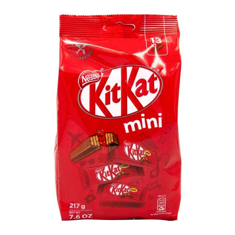 Chocolate Kit Kat Ao Leite Mini Pacote 217G