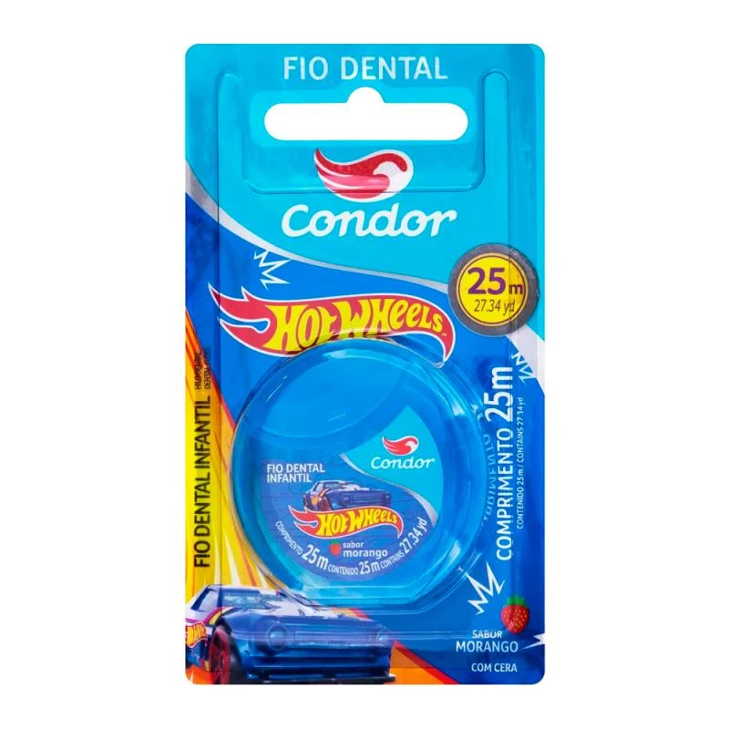 Fio Dental Condor Infantil Hotweels 25M