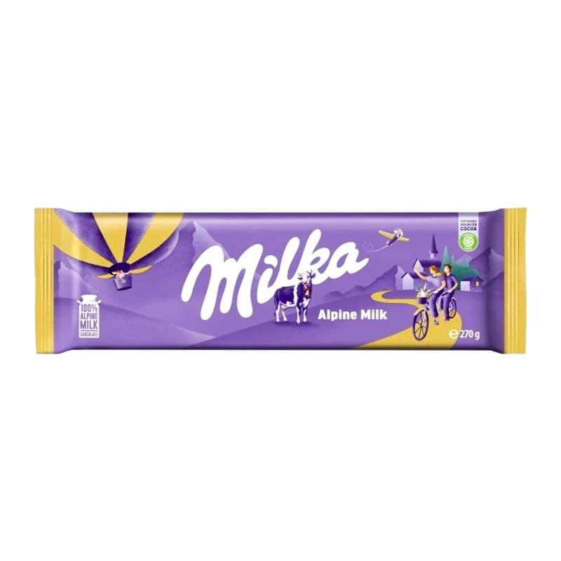 Barra Chocolate Milka Ao Leite Puro 270G