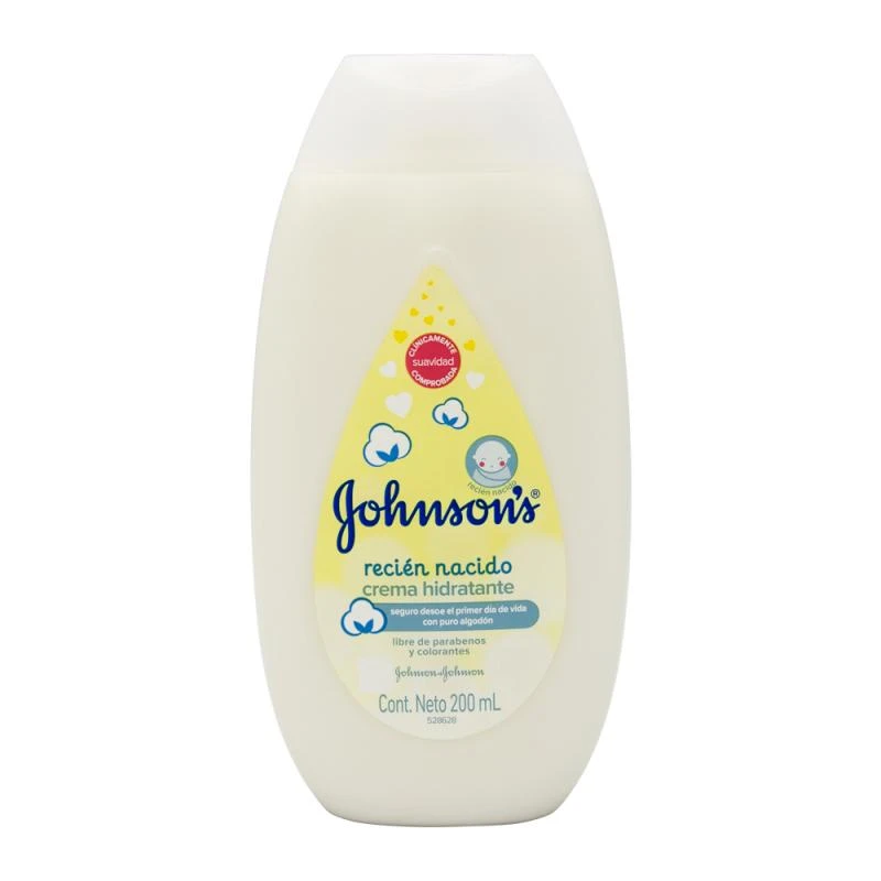 Creme Hidratante Johnson`s Para Recém Nascido Algodão 200Ml