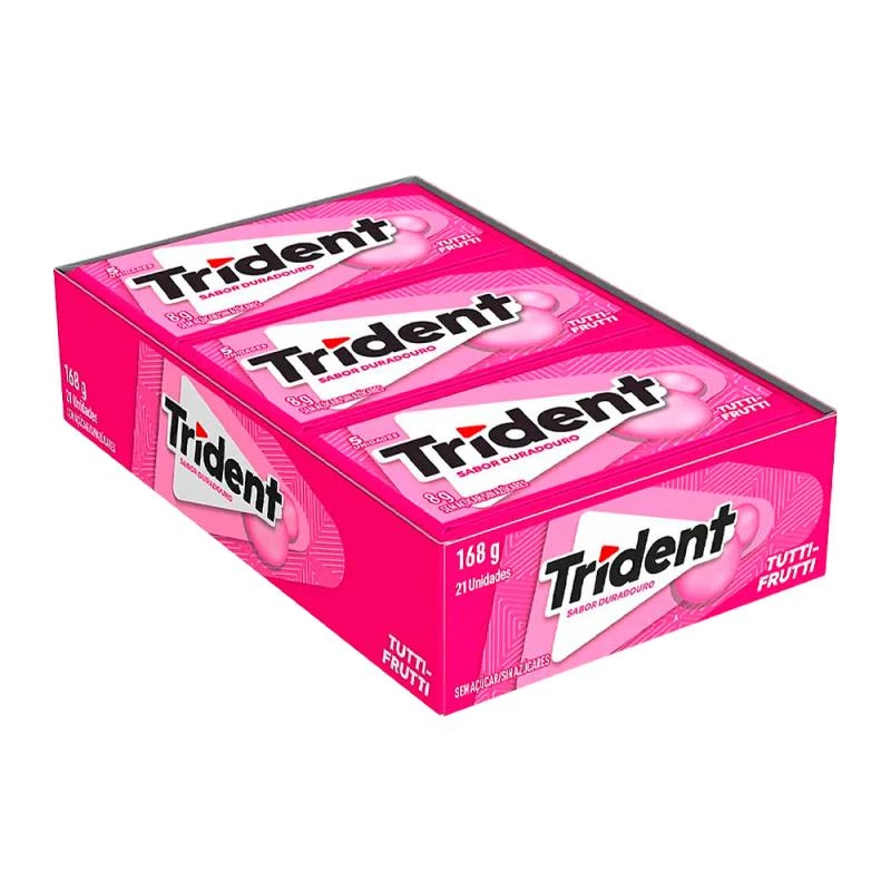Chicletes Trident Tutti Frutti Display 21x8g