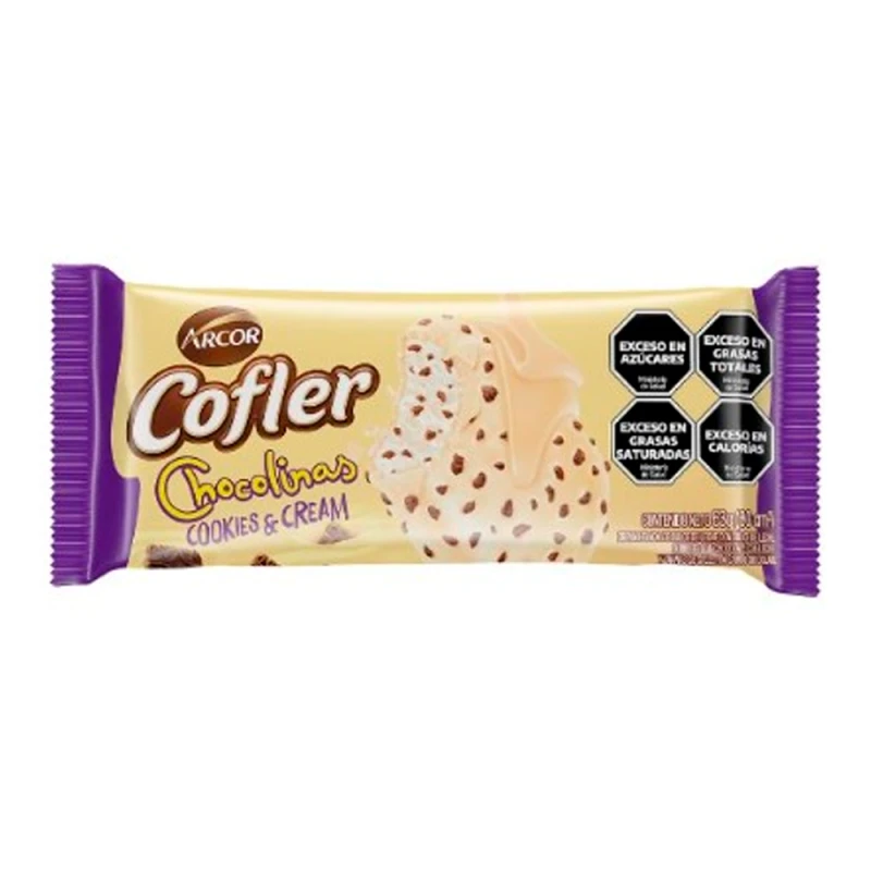 Sorvete Arcor Chocolinas Cookies & Cream Palito 66G