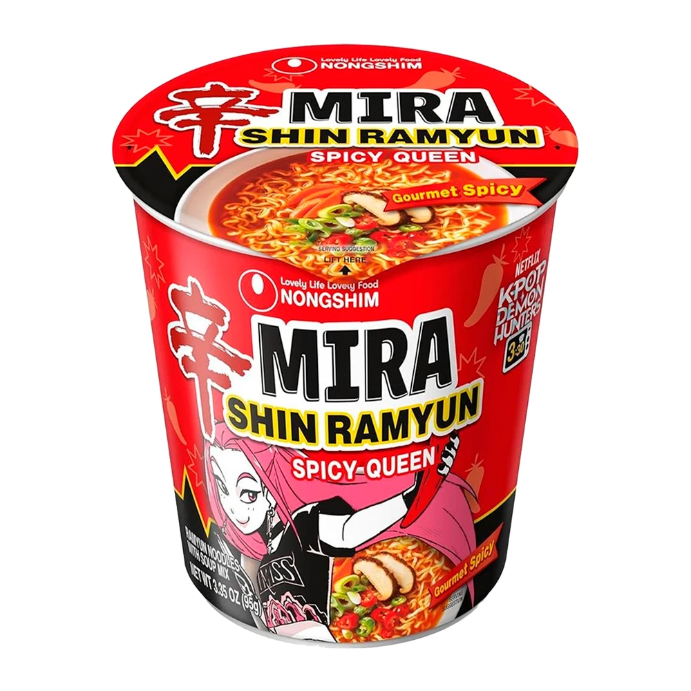 Macarrão Instantâneo Nongshim Kpop Demon Hunter Mira Gourmet Spicy Pote 68G