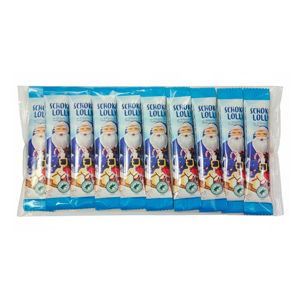 Pirulito Chocolate Branco Edeka G&G Natalino Pacote Com 10 Unidades De 15G