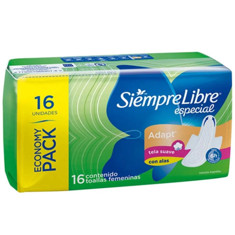 Absorvente Com Abas Siempre Libre Pacote Com 16 Unidades