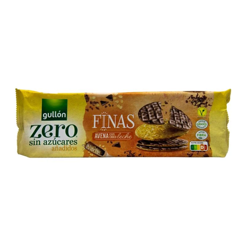 Bolacha Gullon Finas Com Aveia Coberto de Chocolate Ao Leite Sem Açúcar 150G