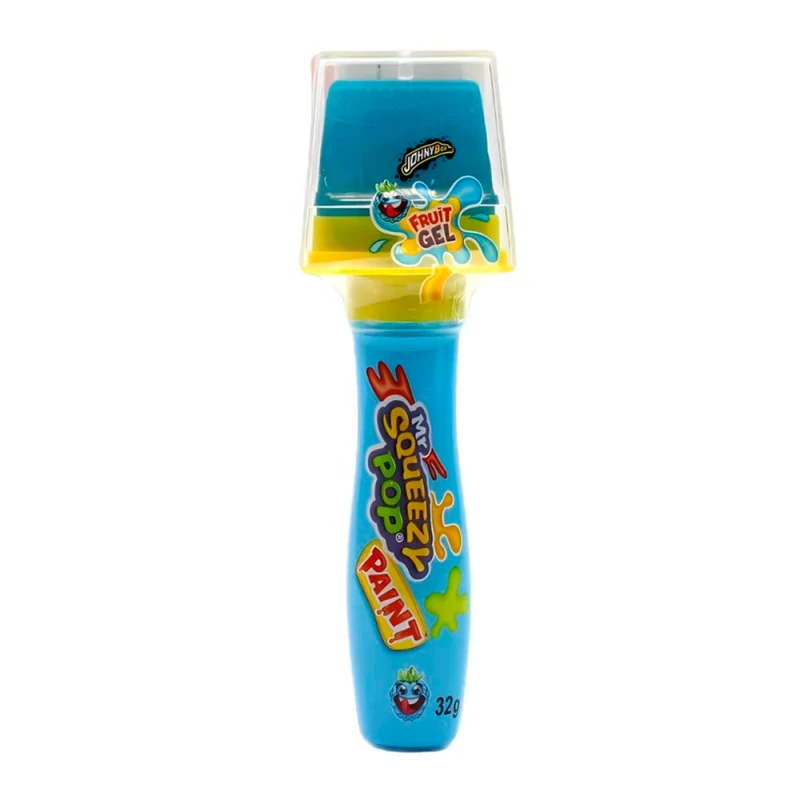 Pirulito Johny Bee em Formato de Pincel + Gel Doce de Frutas 32G