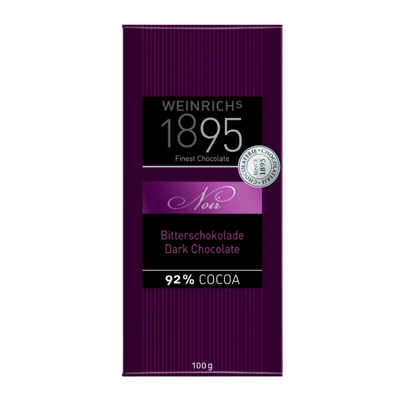 Barra Chocolate Weinrich 1895 Amargo 92% Cacau 100G