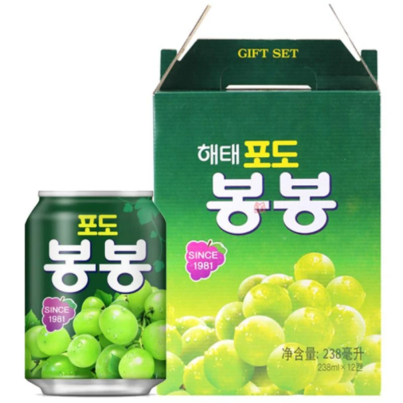 Suco de Uva Com Pedaços Bonbon Haitai 12X238Ml