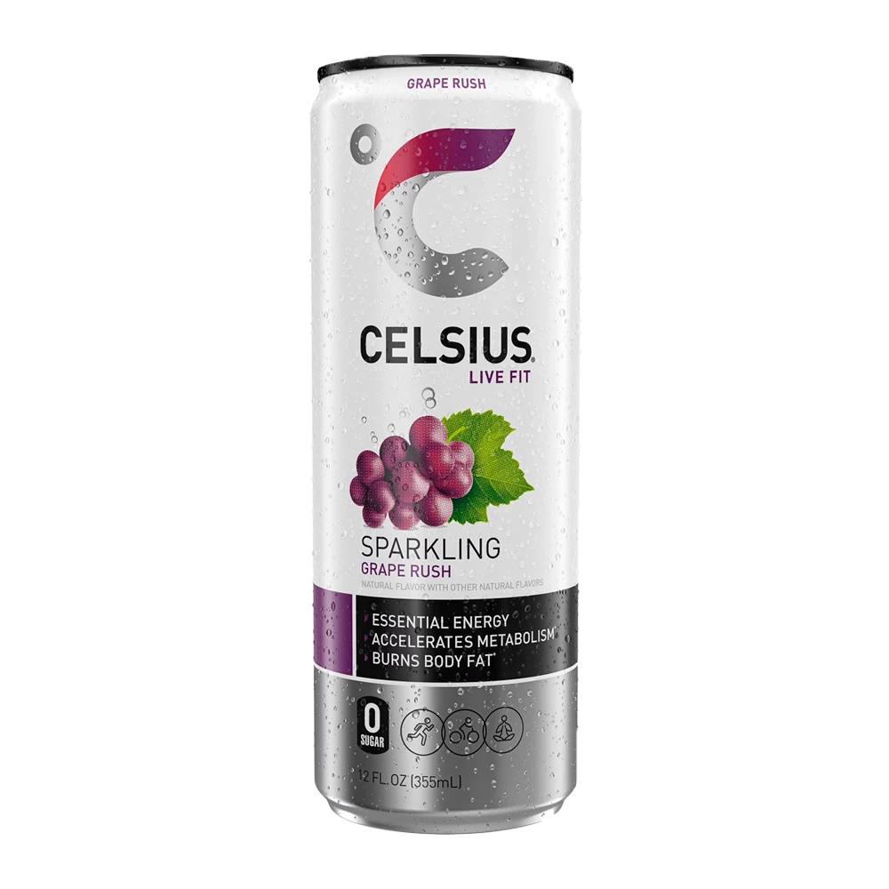 Energético Celsius Sem Açucar Rush Uva Lata 355Ml
