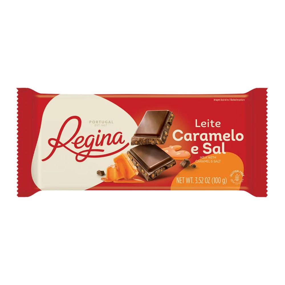 Barra Chocolate Imperial Regina Ao Leite Com Caramelo Salgado 100G