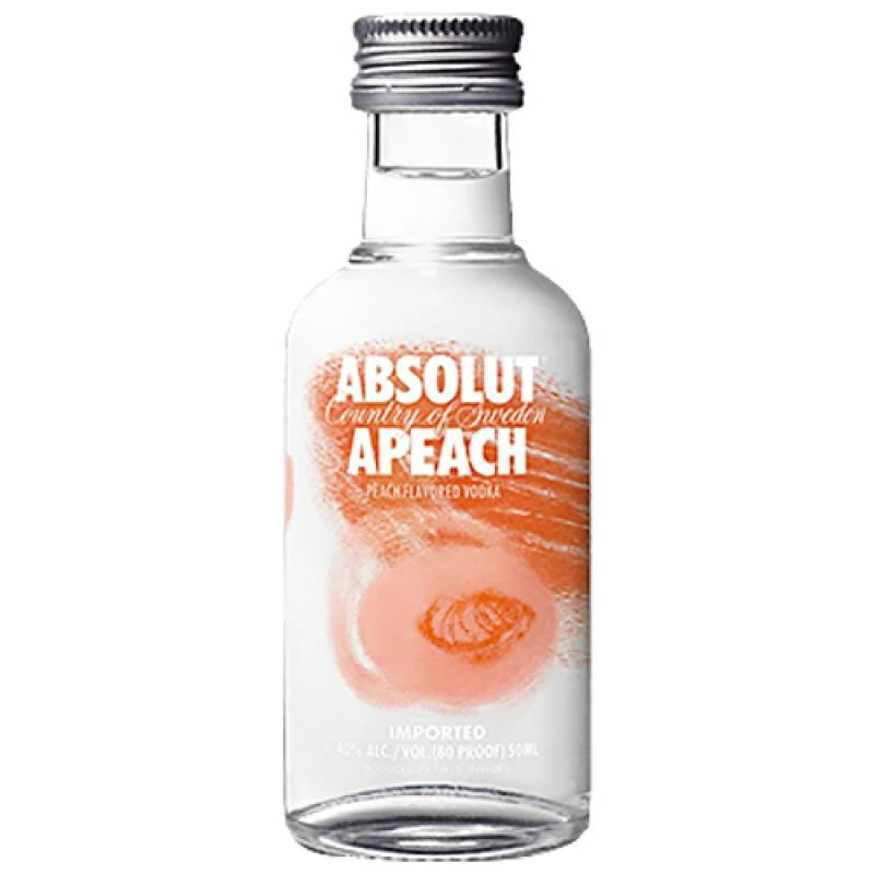 Vodka Absolut Apeach Miniatura  50Ml