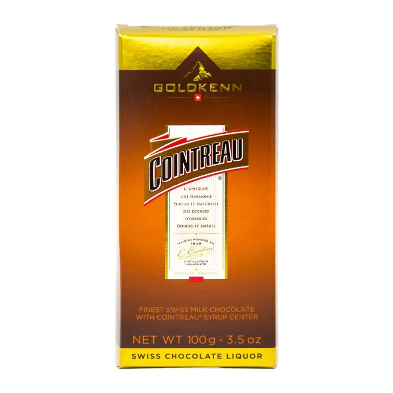 Barra Chocolate Goldkenn Licor Cointreau 100G 