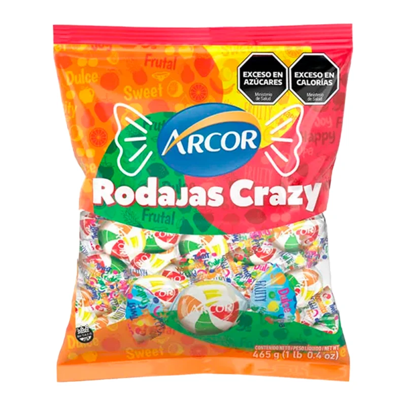 Bala Arcor Crazy Frutas Pacote 465G