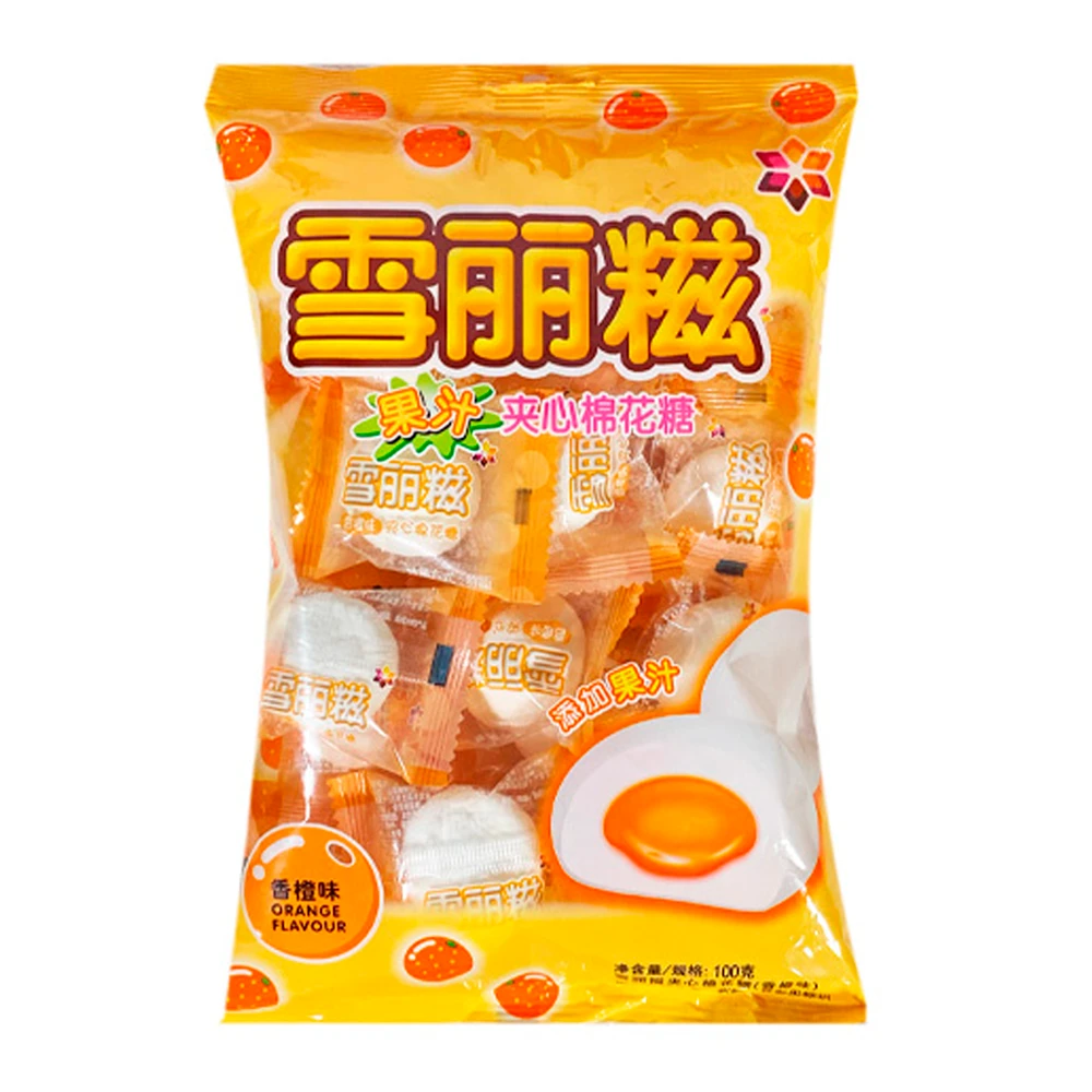 Marshmallow Xuan Recheio de Laranja Pacote 100G