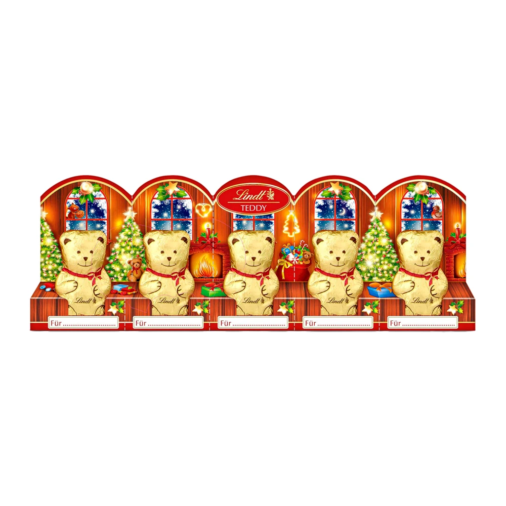 Ursinho Chocolate Lindt Ao Leite (Teddy) 5X10G