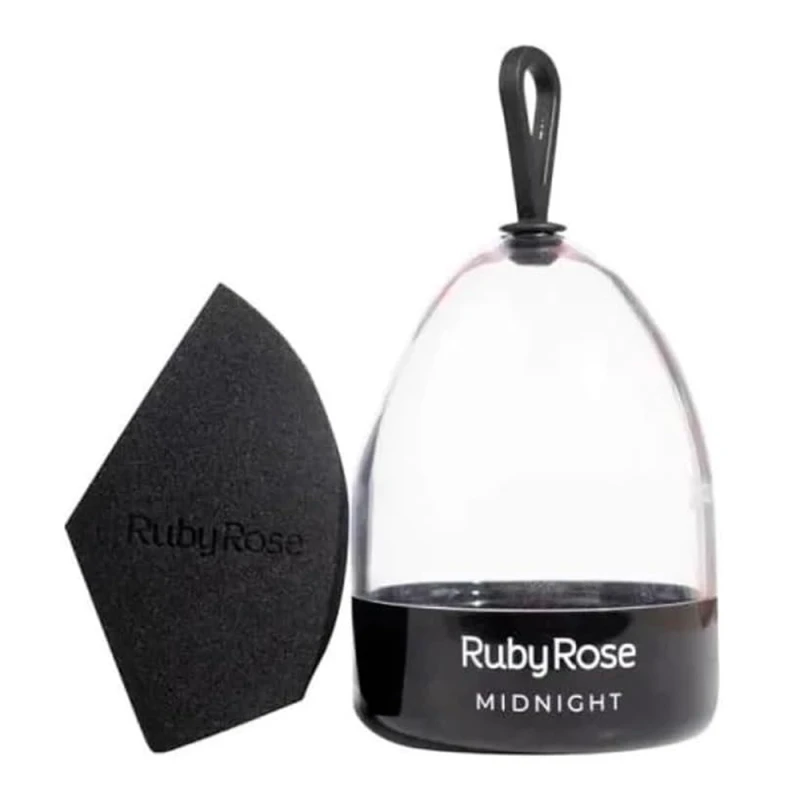 Esponja Para Base Ruby Rose Ovinho Preta Midnight Hbs-05