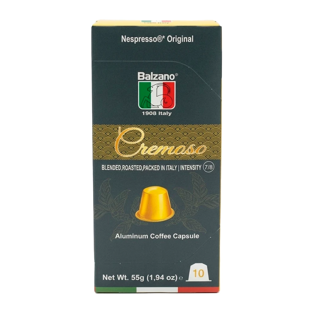 Cápsulas de Café Balzano Coffee Cremoso Intensy 7/8 Caixa X10 Unidades