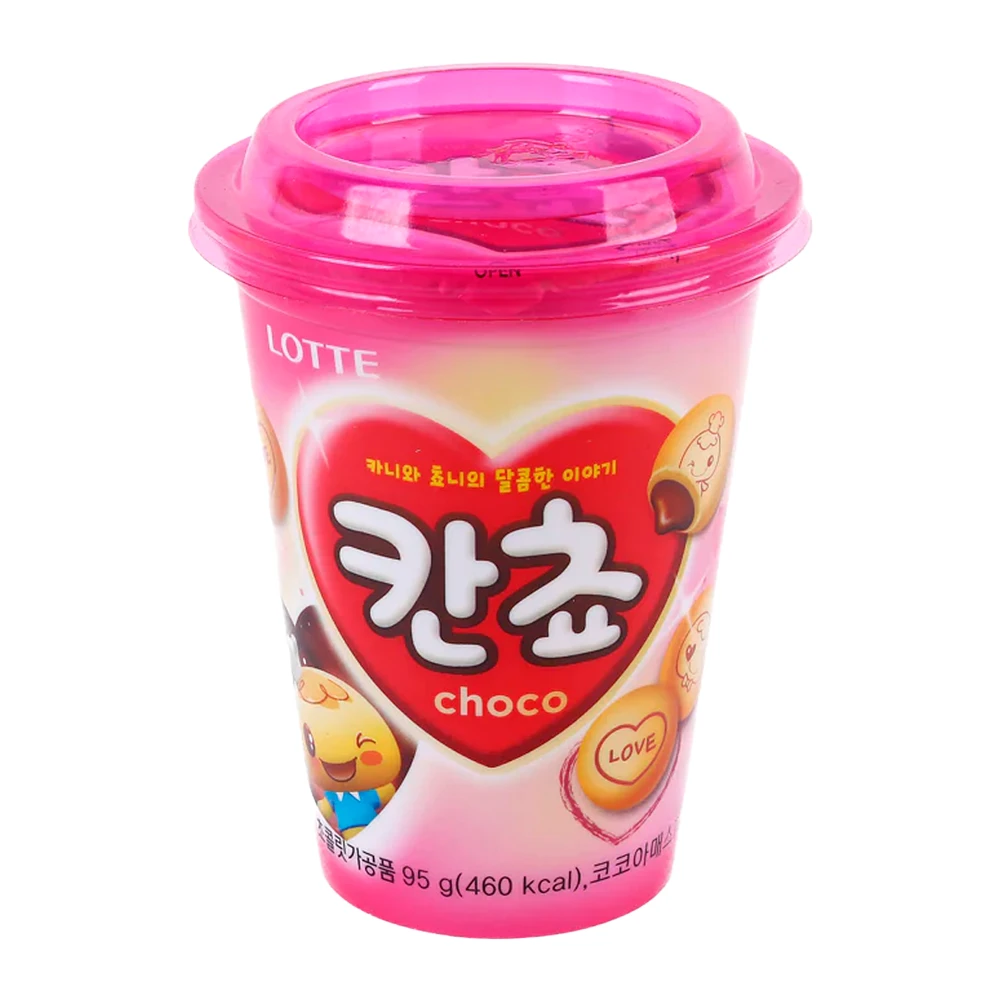 Biscoito Lotte Kancho Choco Biscuit Copo 95G