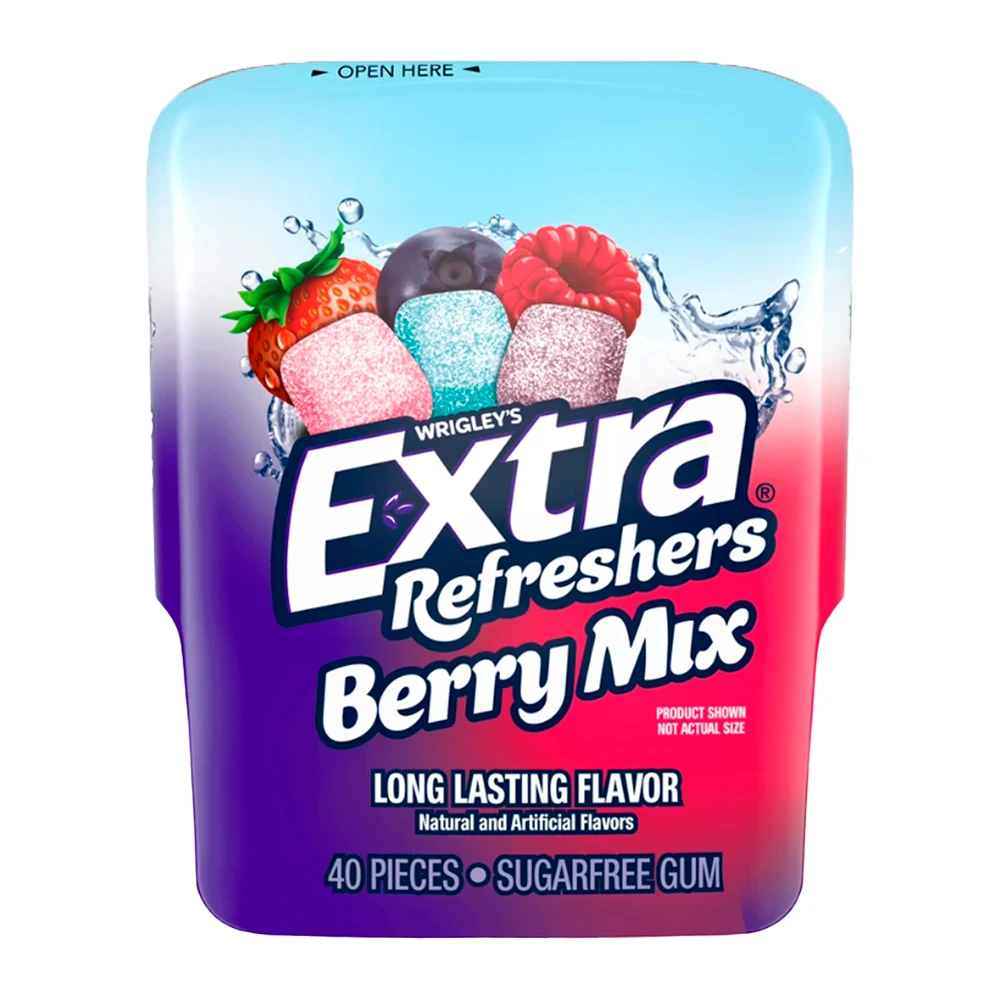 Chiclete Wrigleys Extra Refreshers Berry Pote 40 Unidades