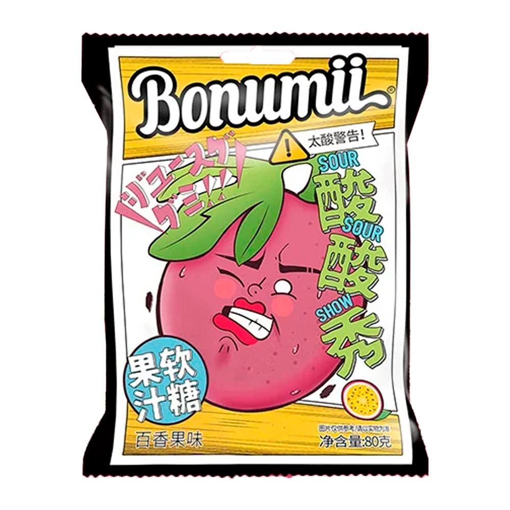 Bala Bonumii Ácido de Maracujá Pacote 80G