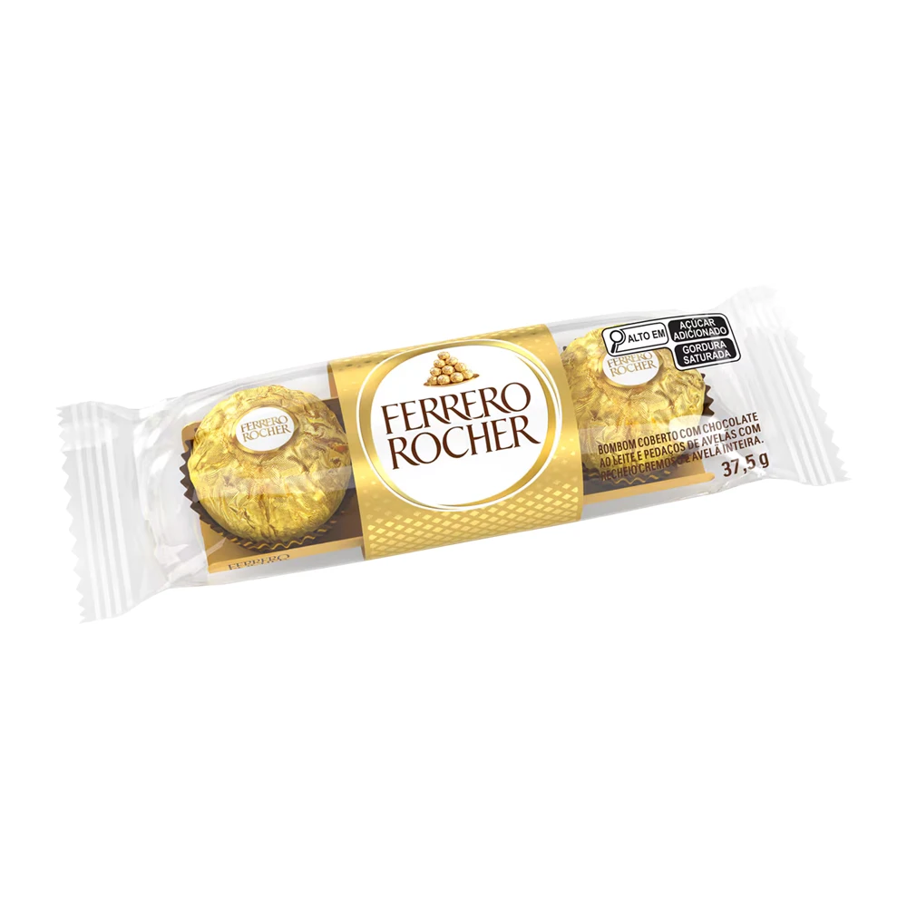 Bombom Ferrero Rocher Com 03 Unidades