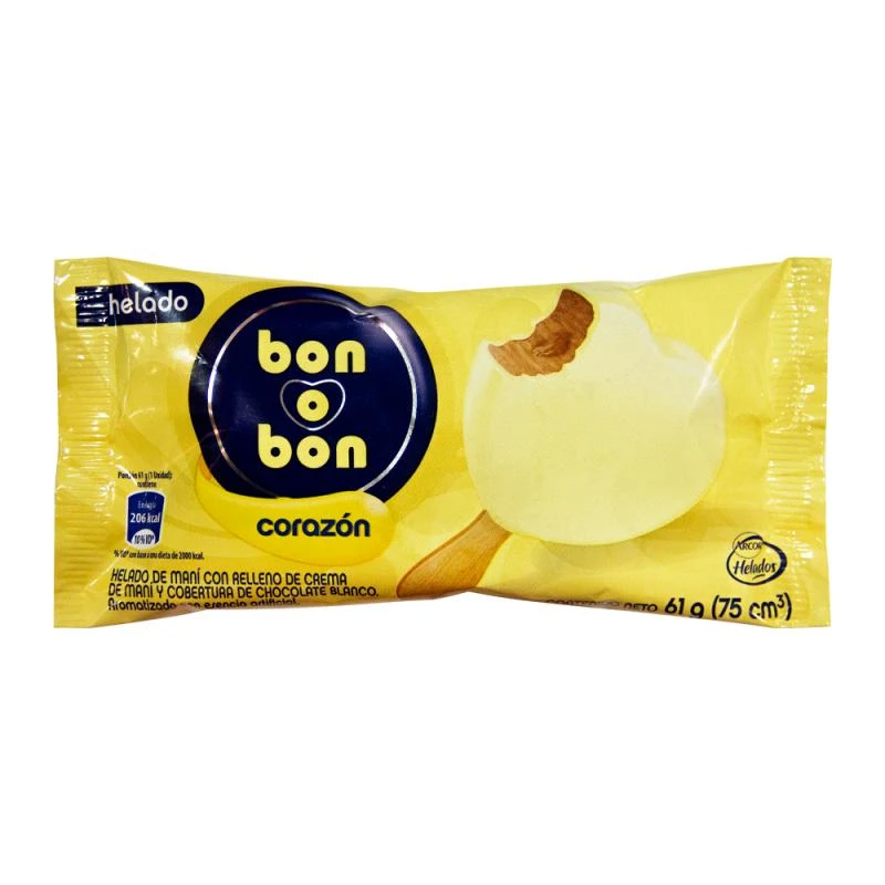Sorvete Arcor Bon o Bon Coração Branco Palito 51G