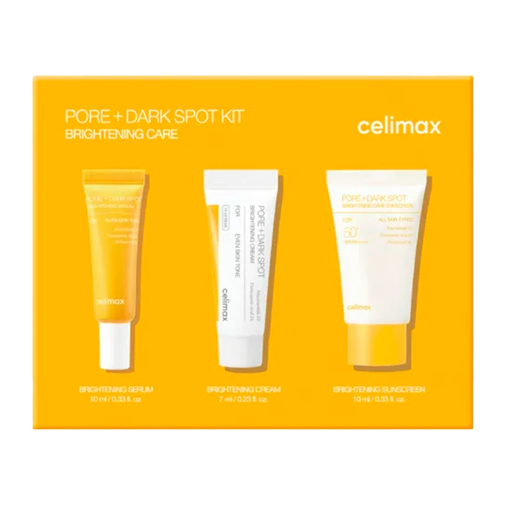 Kit Celimax Pore Dark Spot Brightening Care Caixa X3 Peças