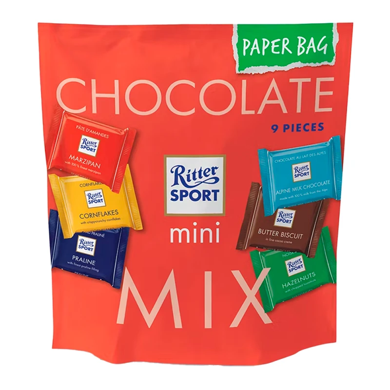Chocolate Ritter Sport Mini Mix Com 9 Unidades Pacote 150G