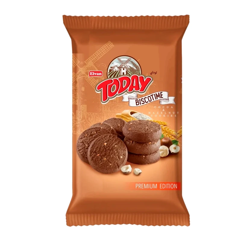 Biscoito Elvan Today Biscotime Amargo e Avelãs 250G