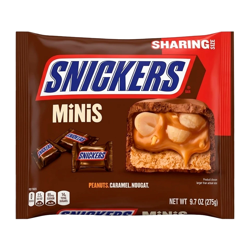 Chocolate Mars Snickers Mini Pacote 9.7Oz 275G