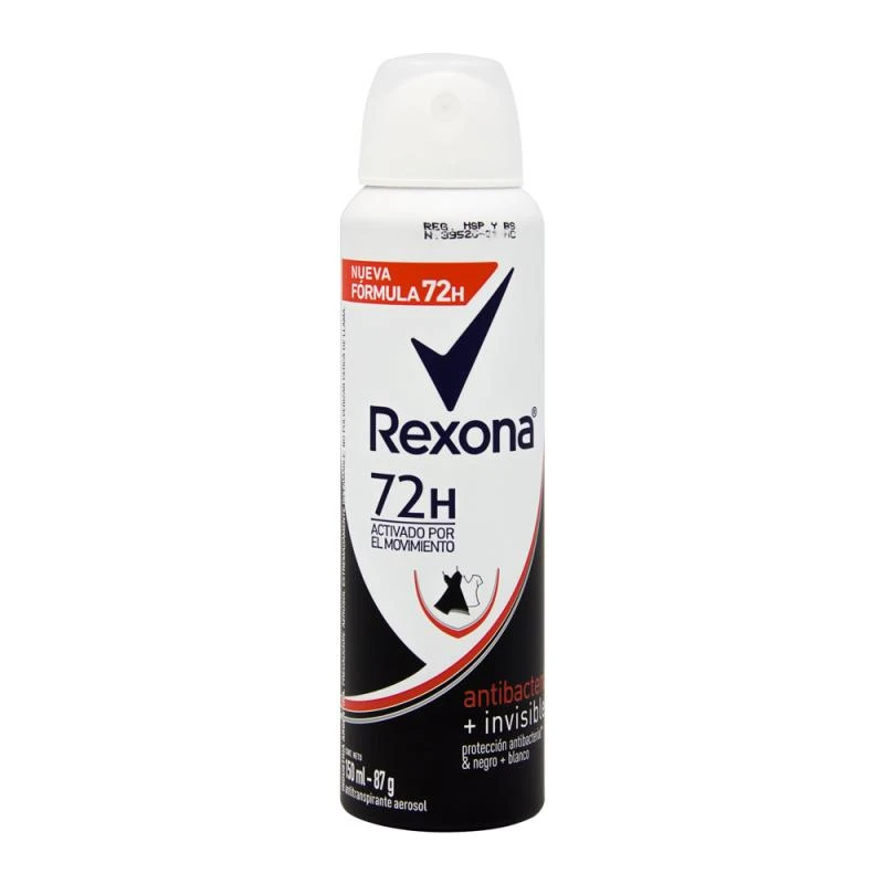 Desodorante Rexona Aerossol Feminino Anti Bacterial Invisivel 150Ml