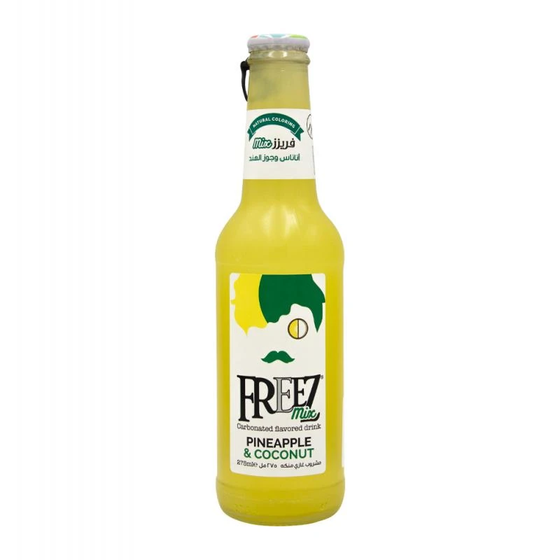 Bebida Gaseificada Freez Mix Abacaxi e Coco 275Ml (Sem Alcool)