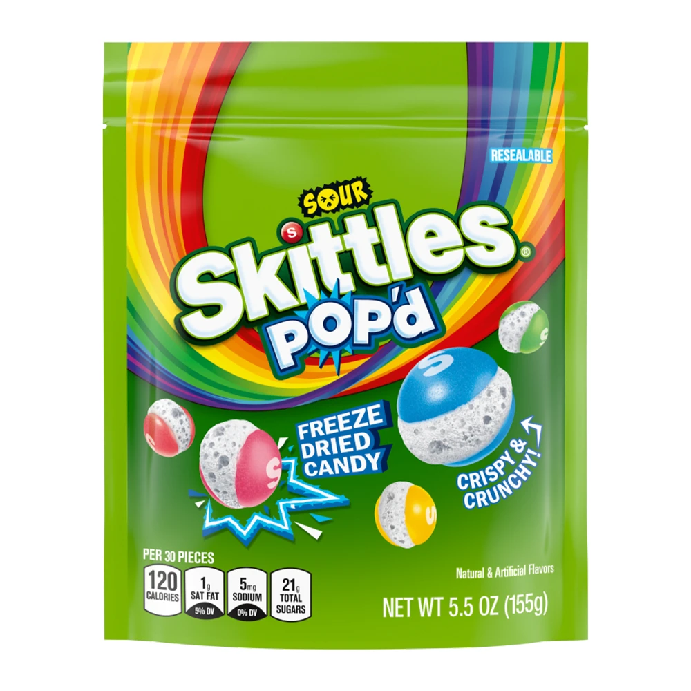 Bala Mars Skittles Popd Sours Pacote 5.5Oz 155G