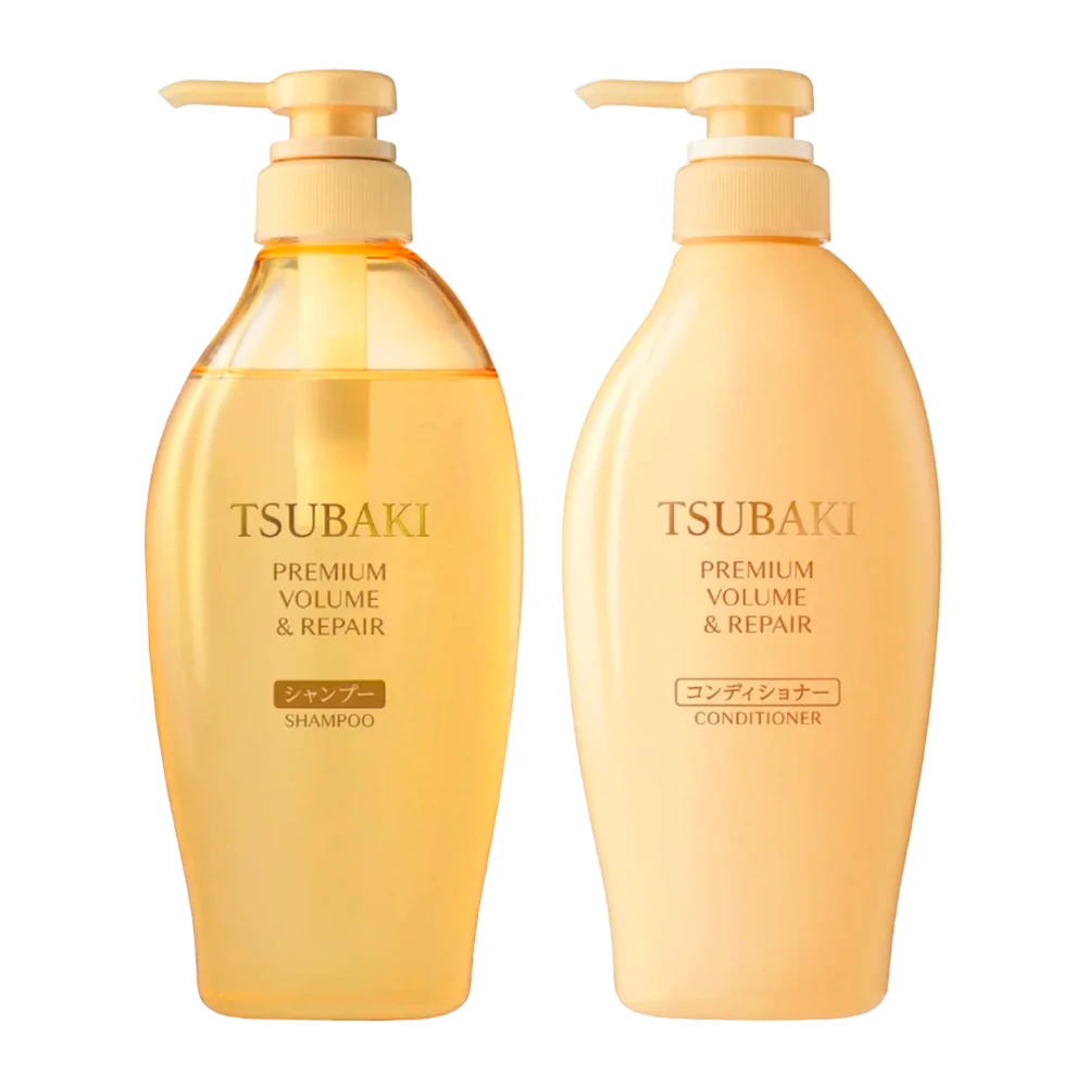Kit Tsubaki Shampoo + Condicionador Volumen Repair 900Ml